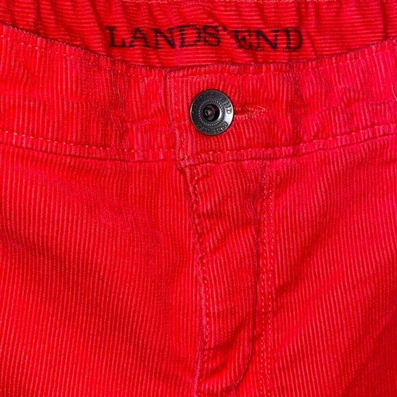 Lands End Straight Leg Fit 2 five pocket Corduroy Pants red size 16 petite - Picture 5 of 9